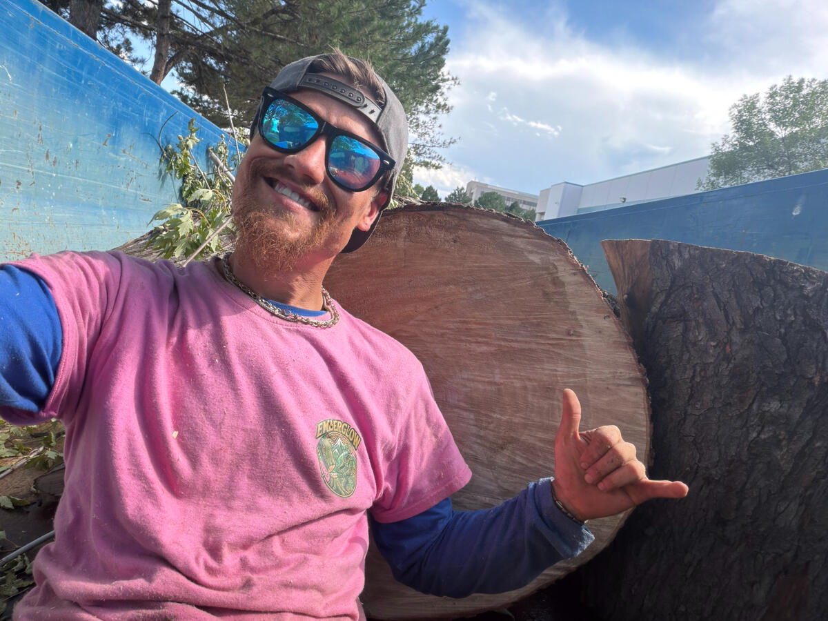 Emberglow Canopy Care owner on a professional tree service job site in Thornton